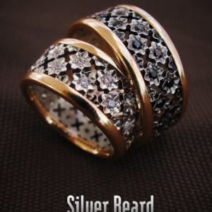 Обручальные кольца с камнями Swarovski
